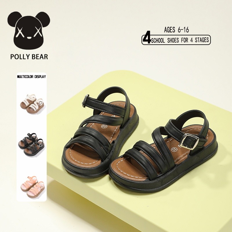 POLLYBEAR Sandal Anak Perempuan Wanita Cewek Nyaman Berkualitas Korean Style Umur 2 - 8 Tahun YNTX22