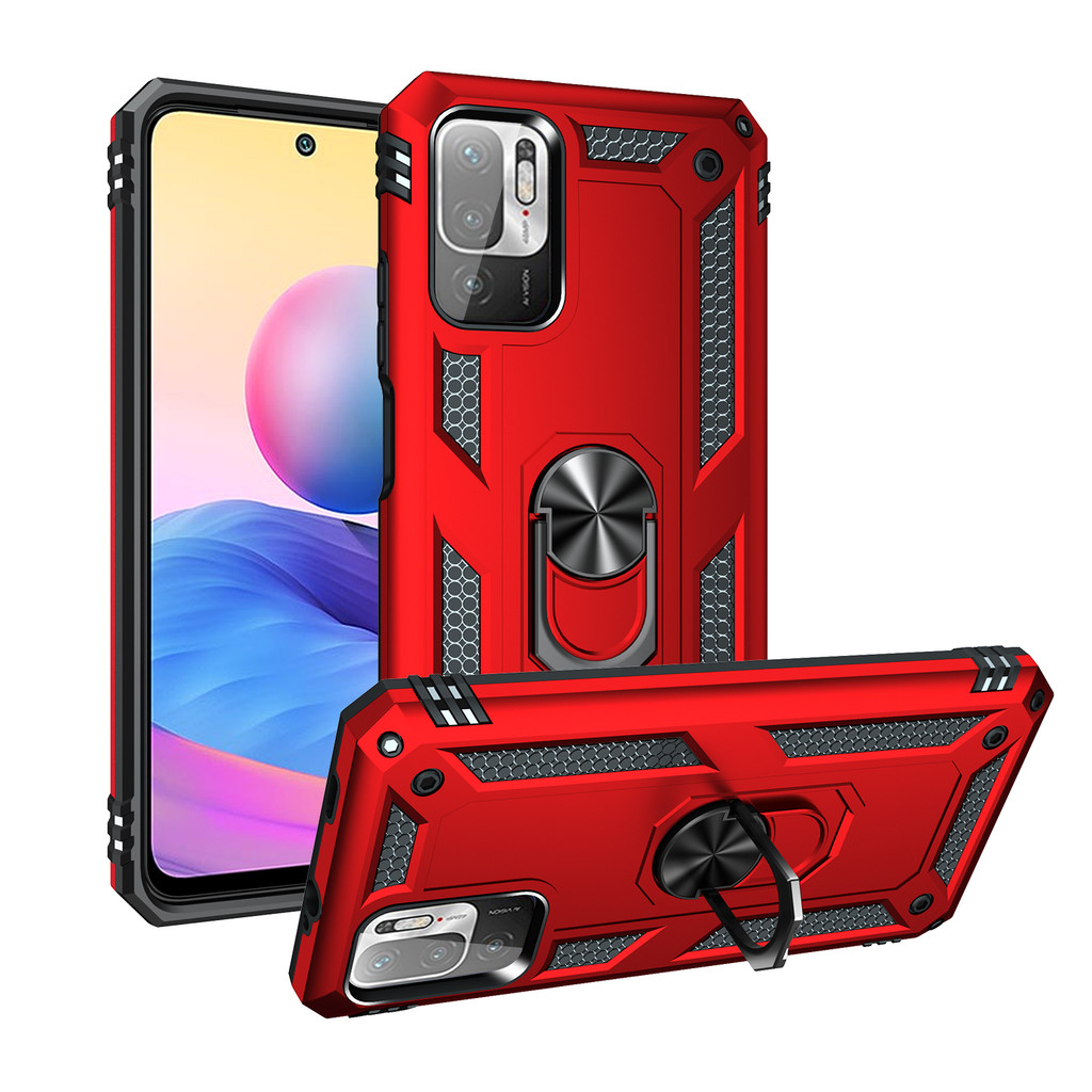 Phone Case POCO M3 Pro Armor Rugged Military Shockproof Magnet Holder Ring Case Cover for Xiaomi POC