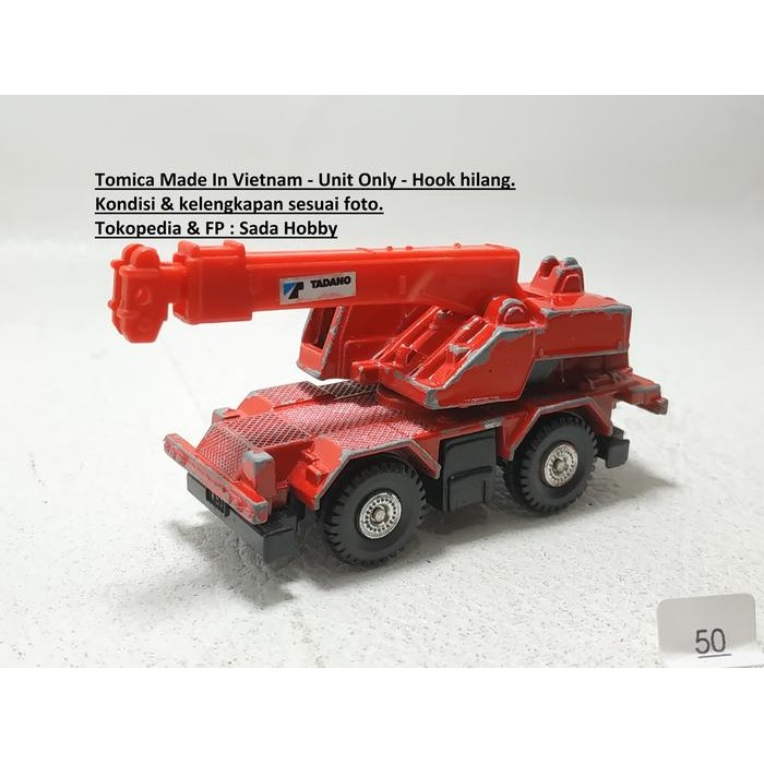 DCT... Tomica No 2 Tadano Rough Terrain Crane TR 151 S Japan JUNK