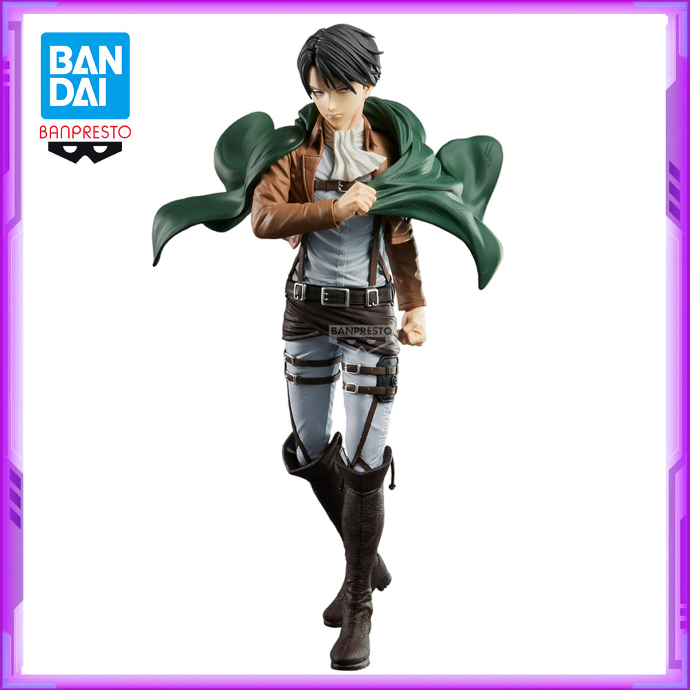 Original BANDAI BANPRESTO Gransta Attack on Titan Levi Ackerman PVC Anime Figures Action Figure Mode