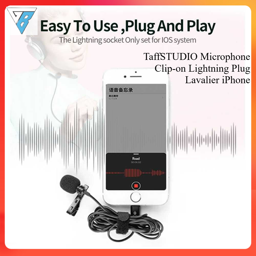 Microphone Clip-on Lightning Plug Lavalier iPhone - JH-041
