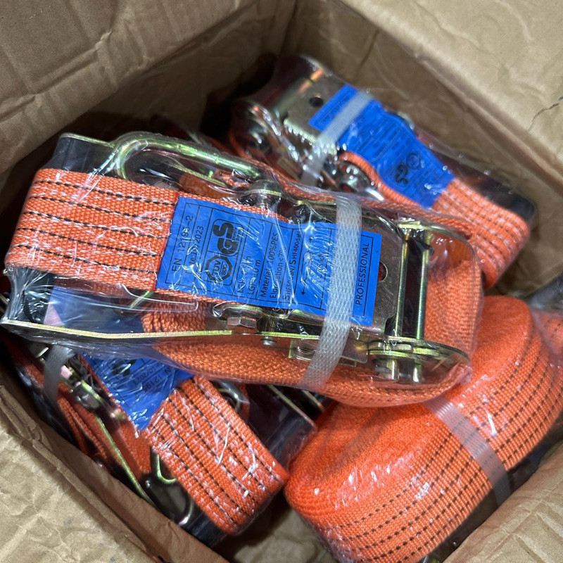 set Tali track belt 2" x 10 meter 12 meter 15 meter tali ratchet tie down tali cargo kargo tali soun