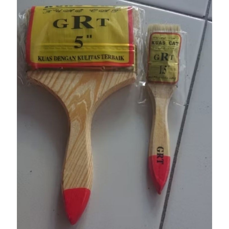 Kuas 5in Dempul 5" Gagang Kayu 5 inch Kuat