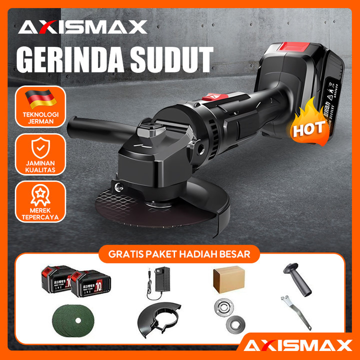 TEAMOR COD Gerinda Baterai Brushless 48v Mesin Gerinda Cordless Angle Grinder Tangan Multifungsi Unt