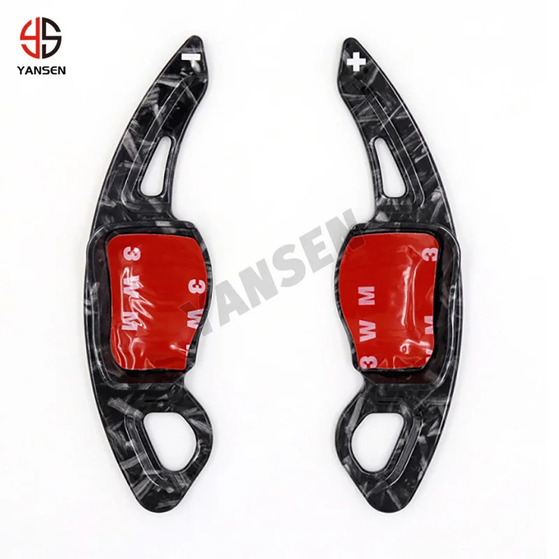 Paddle shifter untuk VW Golf 5 MK5 GOLF 6 MK6 gti, Stiker Karbon Paddle Shift Setir, Aksesoris