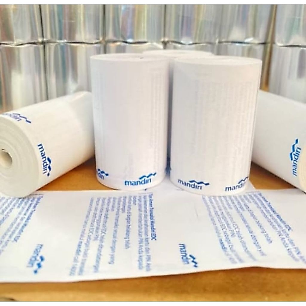 kertas thermal edc mandiri ukuran 58x40mm isi 10 pcs