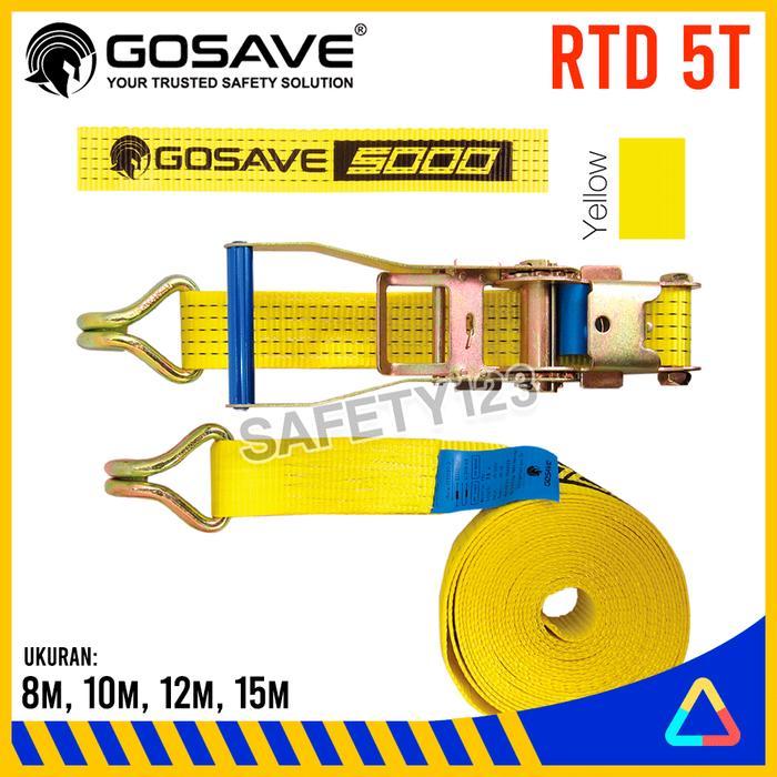 GoSave RTD Ratchet Tie Down 5Ton 8M 10M 12M 15Meter Original Kuning - 8 meter
