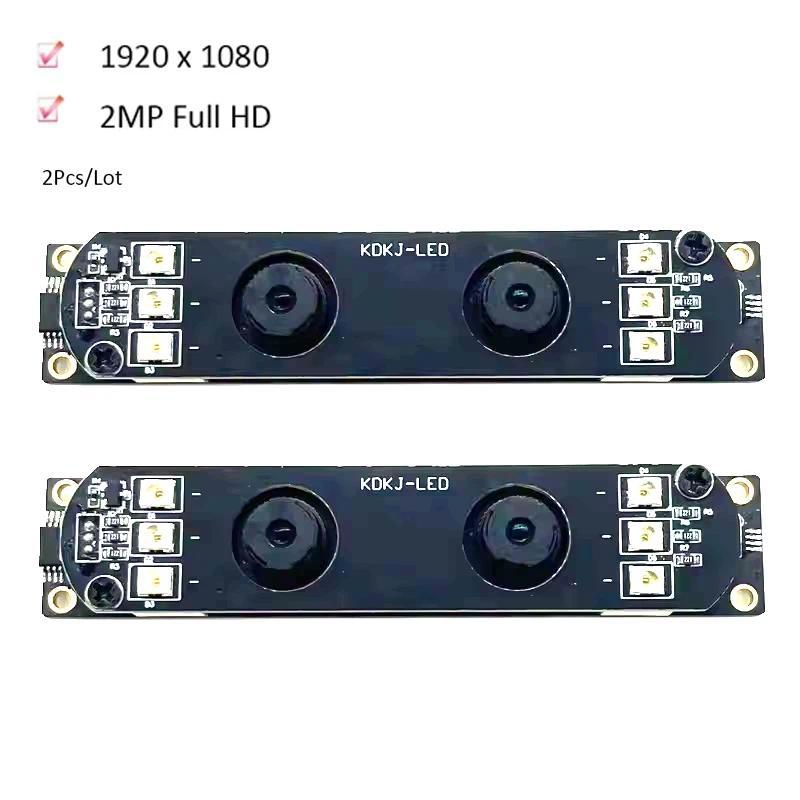 2Pcs/Lot Modul Kamera USB Dual Lensa 2MP 1080P Full HD Lensa 68 Derajat Fokus Tetap Dengan LED IR