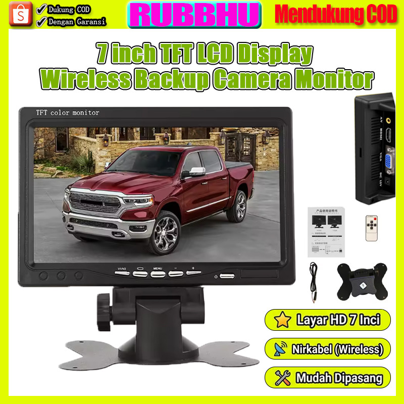 LCD TFT Monitor Kamera Parkir Mobil TFT LCD 7 Inch Monitor Mobil