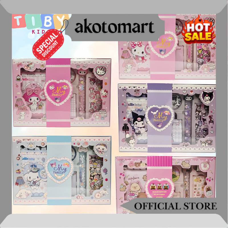 GB02 / Notebook Gift Box / Hadiah Notebook (TERMURAH) / Gift Set Notebook Sanrio / Set Alat Tulis Se