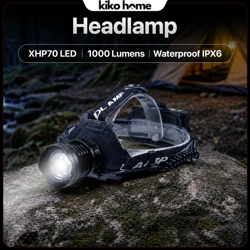 Senter Kepala Headlamp LED IPX6 1000 Lumens - P70