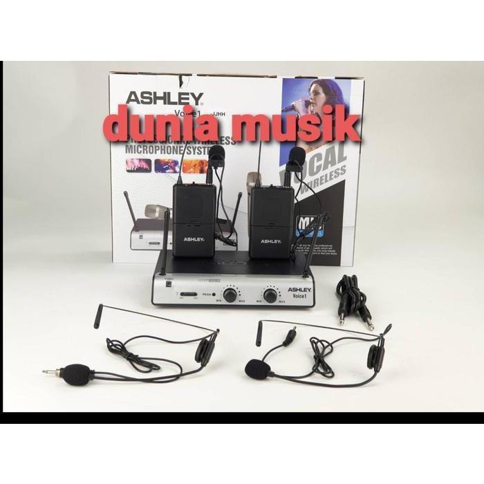 Mic Wireless Profesional ASHLEY VOICE 1 Bando + Jepit