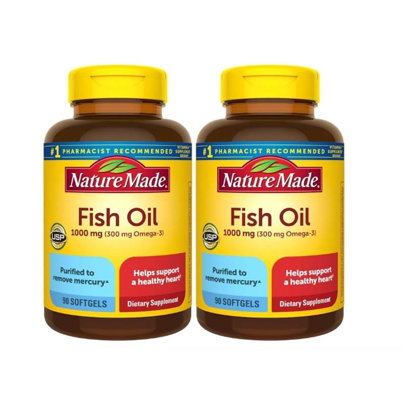 Nature Made Omega 3 Fish Oil Supplement, Omega 3 Fish Oil to Support Heart Health, 90 Soft Capsules