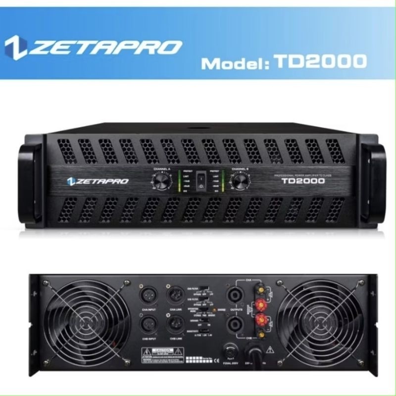 Power Amplifier ZETAPRO TD-2000 Original | Power Besar | Bonus Peti Kayu