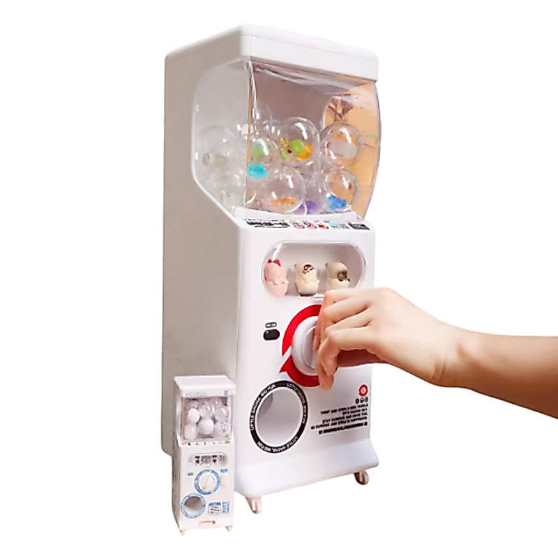 Mini Gachapon Machine Arcade Gum Capsule Toy Candy Machine Vending Machine Sliding Door Gachapon