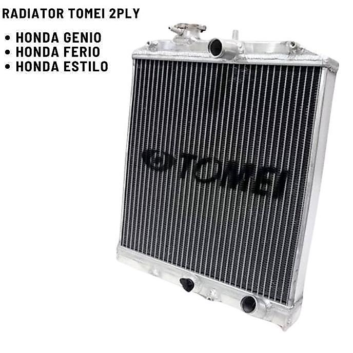 Radiator aluminium Automatic TOMEI 2PLY Honda estilo ferio genio civic eg ek manual mobil racing
