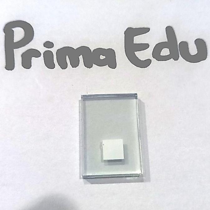 PrimaEdu 1.2x1.7 cm FTO+TiO2 Elektroda Film Lapisan Tipis TiO2 Anatase 4x4 mm untuk DSSC dengan FTO 