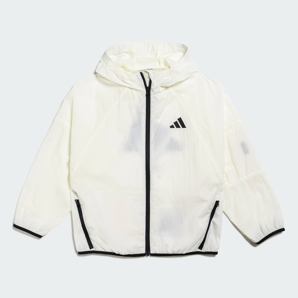 adidas Lifestyle Lightweight Windbreaker Kids Unisex White JD0033
