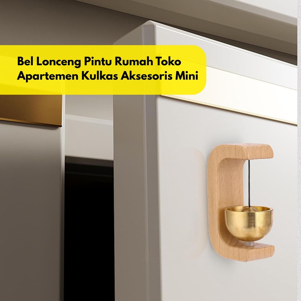 Bel Lonceng Pintu Rumah Toko Apartemen Kulkas Aksesoris Bahan Kuningan Stiker Tempel Alarm Pintu Gan