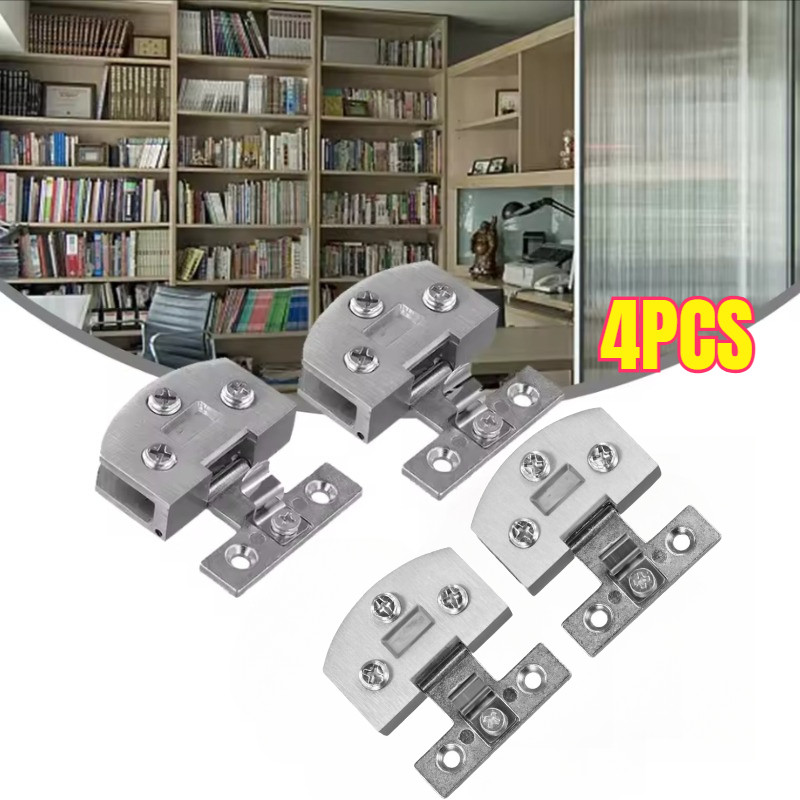 Engsel Pintu Kabinet Kaca Engsel Paduan Seng Tanpa Pengeboran Engsel Pintu Kaca Tempered