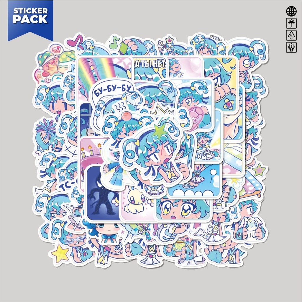 

[100PCS]Stiker Pack Stiker Kartun Funny Cuty Numico Aesthetic Vinyl Anti Air Dekorasi Sticker Laptop Buku Journal Koper Helm Casing HP Gitar Helm Skateboard