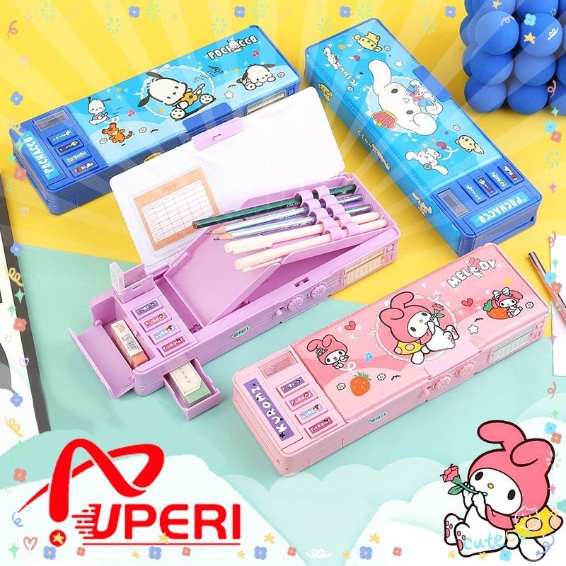 

【】kotak pensil anak perempuan kotak pensil kuromi kotak pensil multifungsi Cinnamoroll Kotak Alat Tulis Multifungsi Kunci Kode Perempuan Pensil Sanrio Dua Sisi Bernilai Tinggi Kapasitas Besar