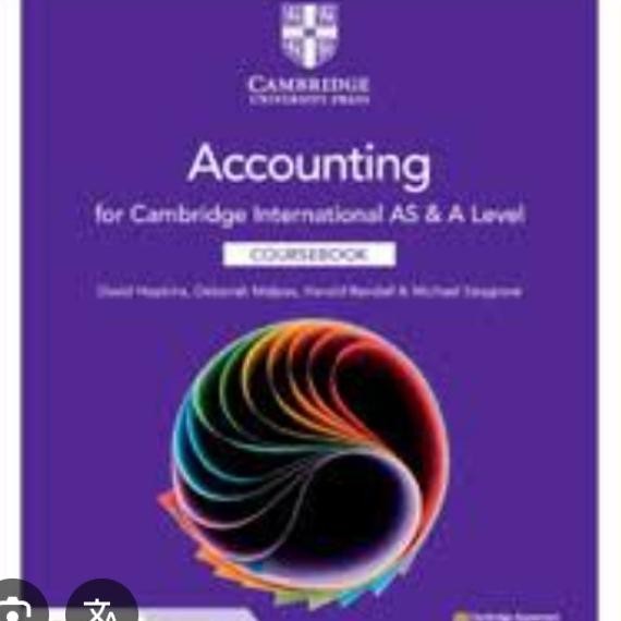 

Accounting for Cambridge International AS & A Level COURSEBOOK