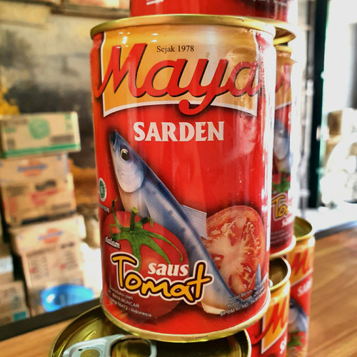 

ASLI PUAS... Sarden Kaleng Maya Tomato 425 gram Original - bukan ABC Sarden ikan saus tomat - rendang ato bakso