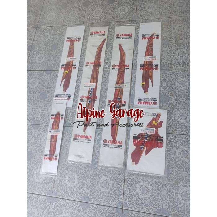 Promo Striping Sticker Stiker Graphic Mio Smile CW 2008 Merah Original YGP