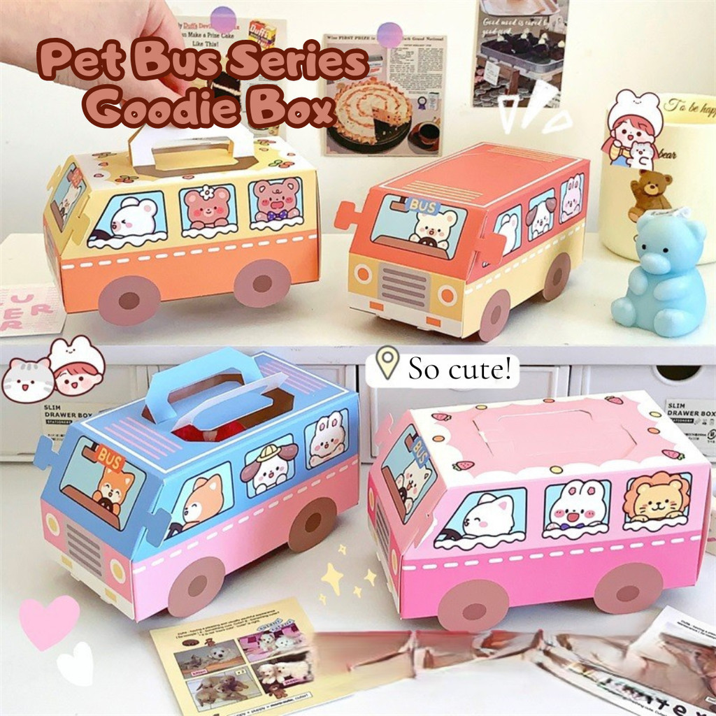 

[GAMGAM Bus Pet Series Goodie Box Hampers Gift Packaging Bag Kantong Goodie Bag