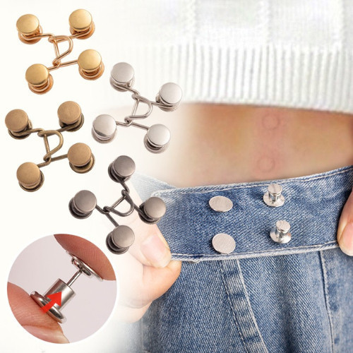 BF   - KANCING PENGECIL JEANS H435 ADJUSTABLE UNISEX 1 SET ISI 4 KANCING