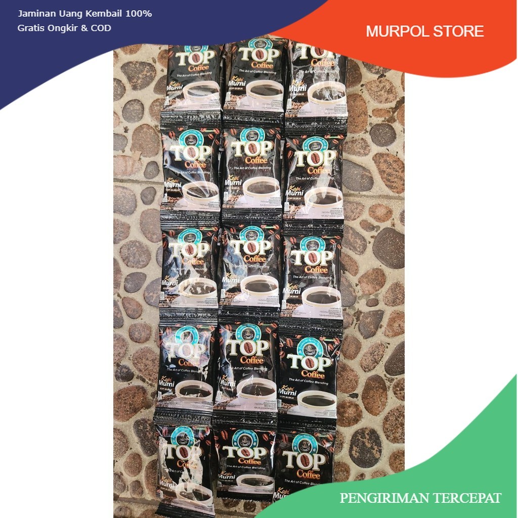 

Beli HEMAT 3 Renteng TOP COFFEE KOPI MURNI 6gr (30Sacet)