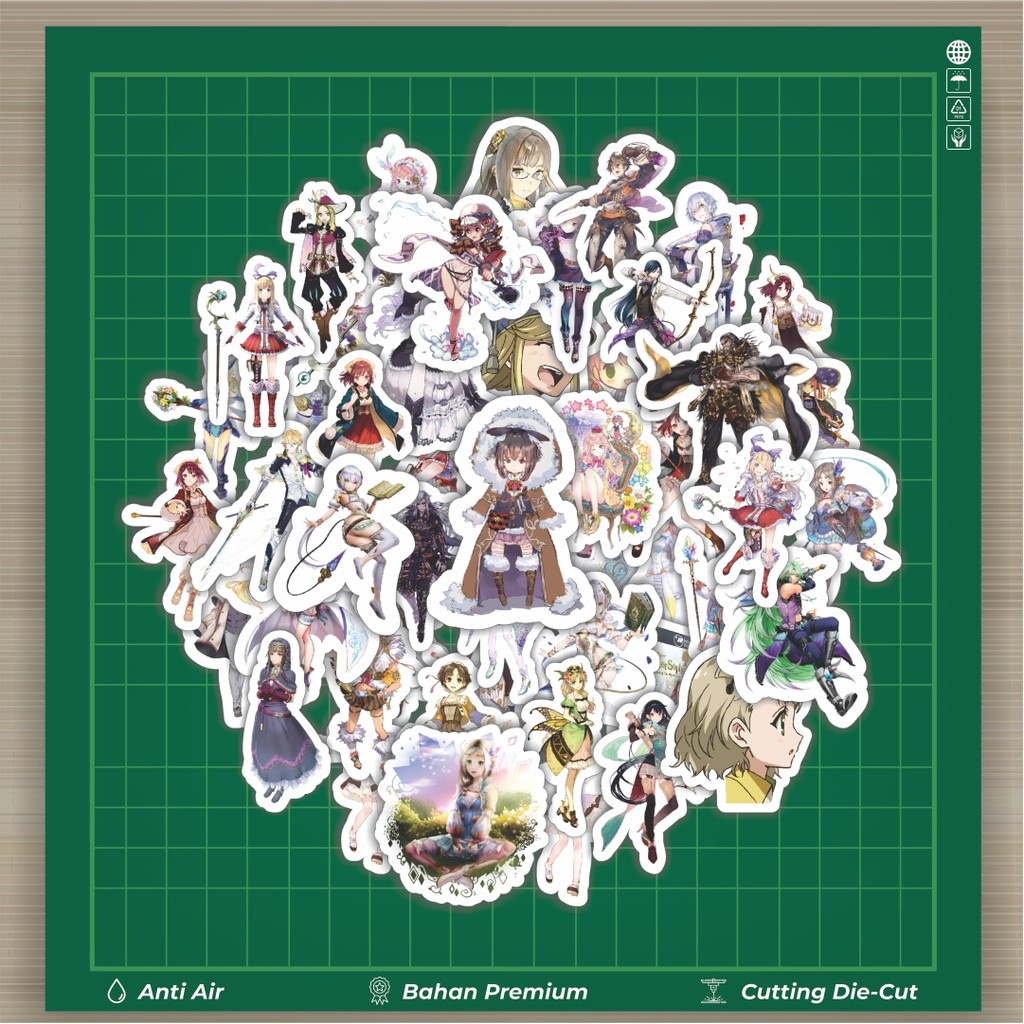 

HOT 50 PCS STIKER Stiker Game Series Atelier Sophie Karakter Mix Stiker Fashion Cars Decal Dingin Kartu Album Custom Vinyl Anti Air- Sticker Aesthetic Buku Journal Koper Casing HP Tablet Laptop Helm Motor Botol Minum