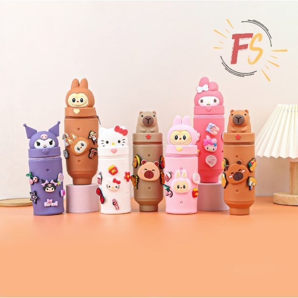 

FS Kotak Pensil Silikon Teleskopik Wanita Dan Anak Karakter Cute
