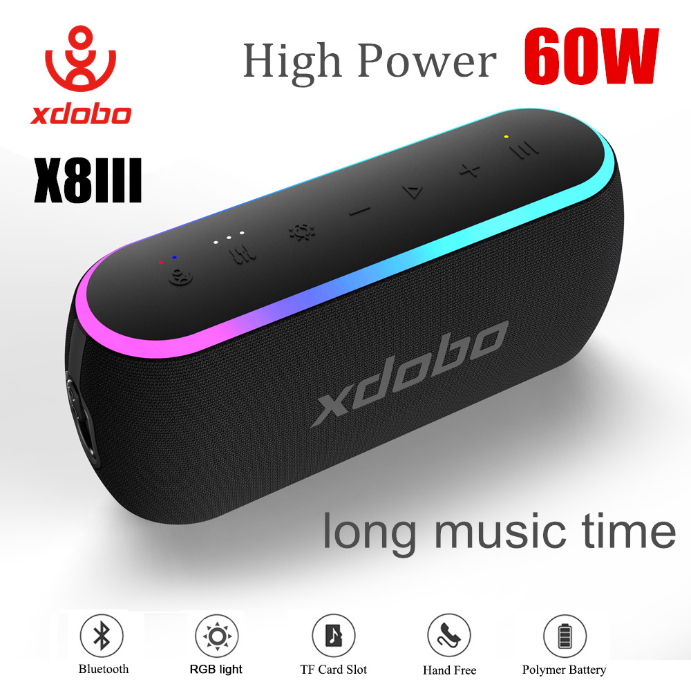 XDOBO X8 III Bluetooth Speaker Wireless Subwoofer 6600mAh 60W Powerful Deep Bass Power Bank Outdoor 