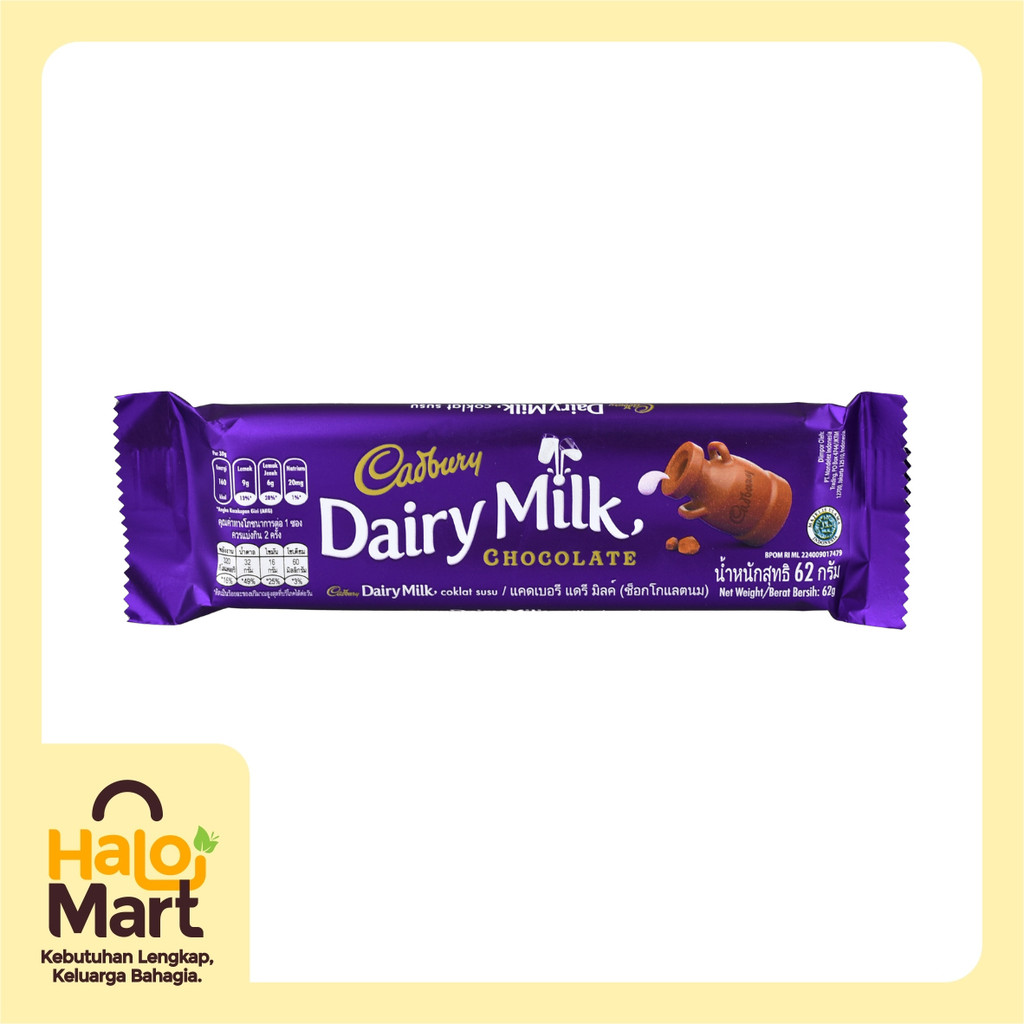 

COKLATE CADBURY DAIRY MILK 62 G