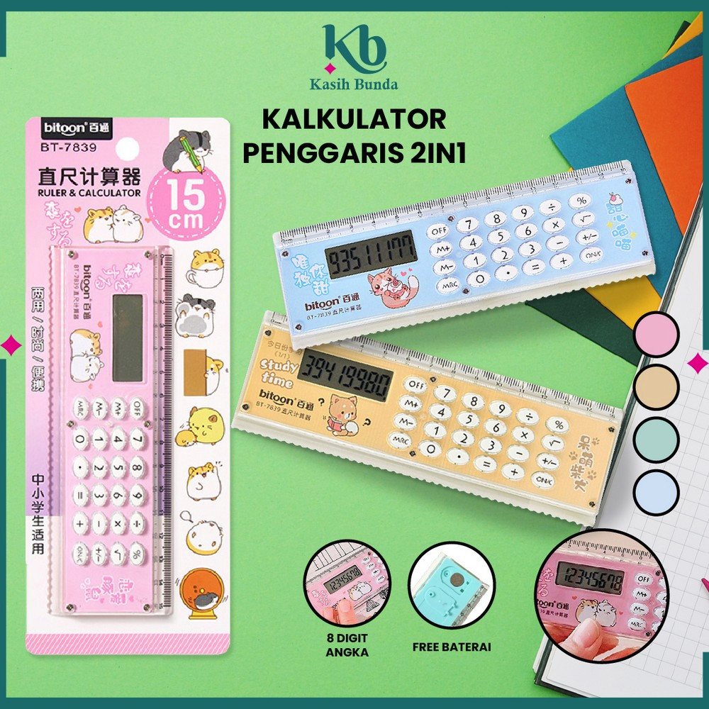 

Kalkulator Penggaris 2IN1 Mini Karakter Kalkulator 8 Digit Penggaris 15cm Praktis / Ruler Set Perlengkapan Sekolah dan Kantor Import BUNDA A65