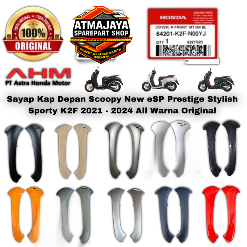 Sayap Kap Depan Cover Body Bodi Depan Scoopy New eSP Prestige Stylish Sporty K2F 2021 2022 2023 2024