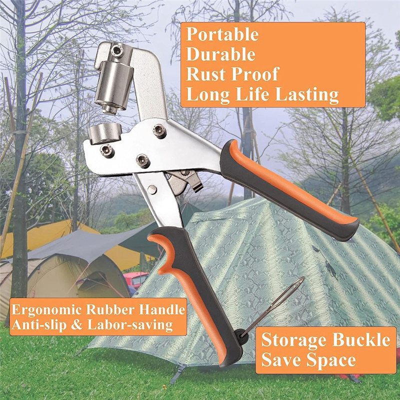 

YWDZ-Grommet Tool Grommet Punch Set Grommet Punch Set Including 500Pcs 3/8 Inch Grommets For Fabrics,Canvas,Tarpaulin,And More