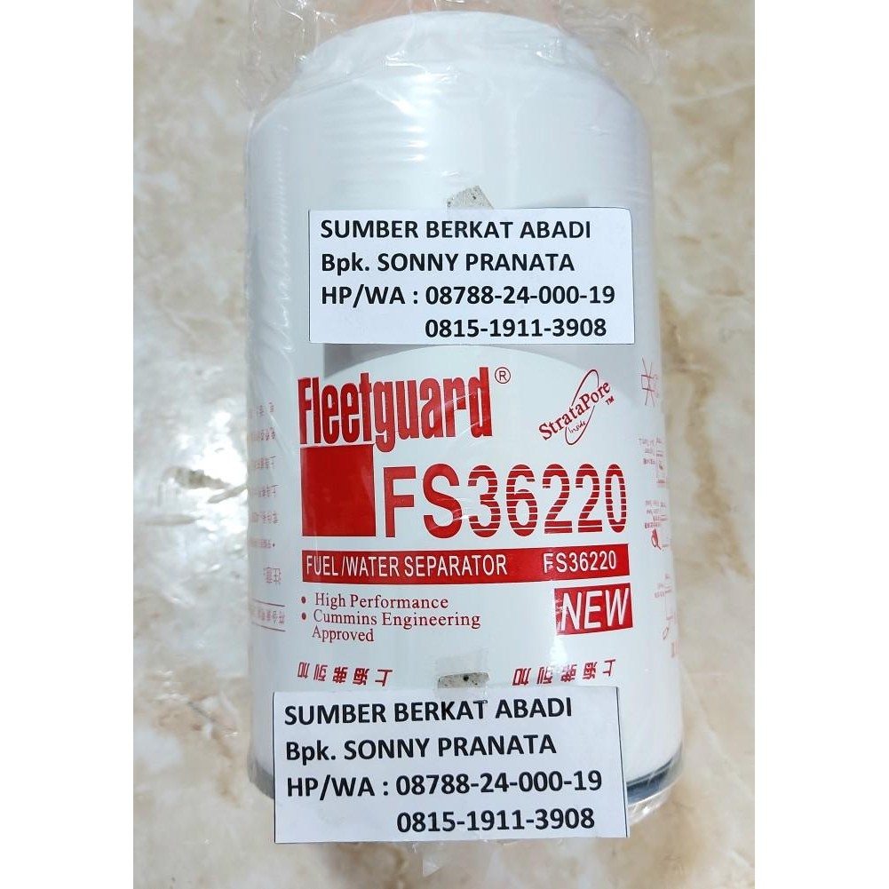 FLEETGUARD FS36220 FUEL WATER SEPARATOR FILTER FS-36220 FS 36220