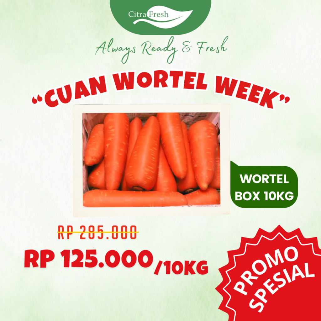 CITRA FRESH - Wortel Brastagi / Wortel Import 10 Kg - Selalu Ready dan Fresh