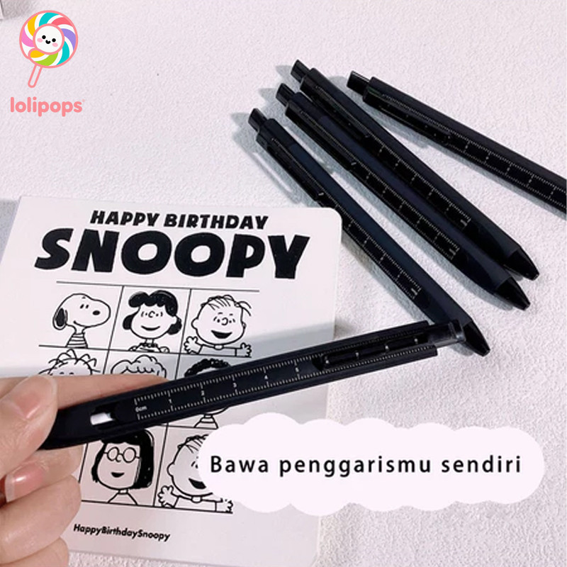 

Pulpen ins style penggaris, tampilan bagus dilengkapi dengan penggaris, pulpen warna hitam 0.5. Pulpen ujian 0.5 tinta