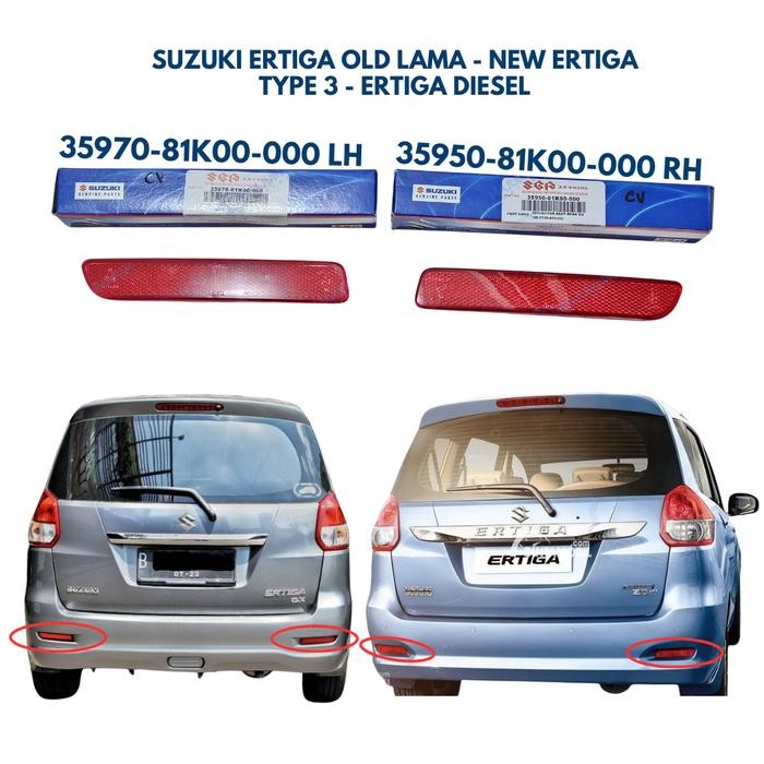 MATA KUCING LAMPU REFLEKTOR BEMPER BELAKANG SUZUKI ERTIGA NEW ERTIGA S-CROSS ALL NEW ERTIGA - Ertiga