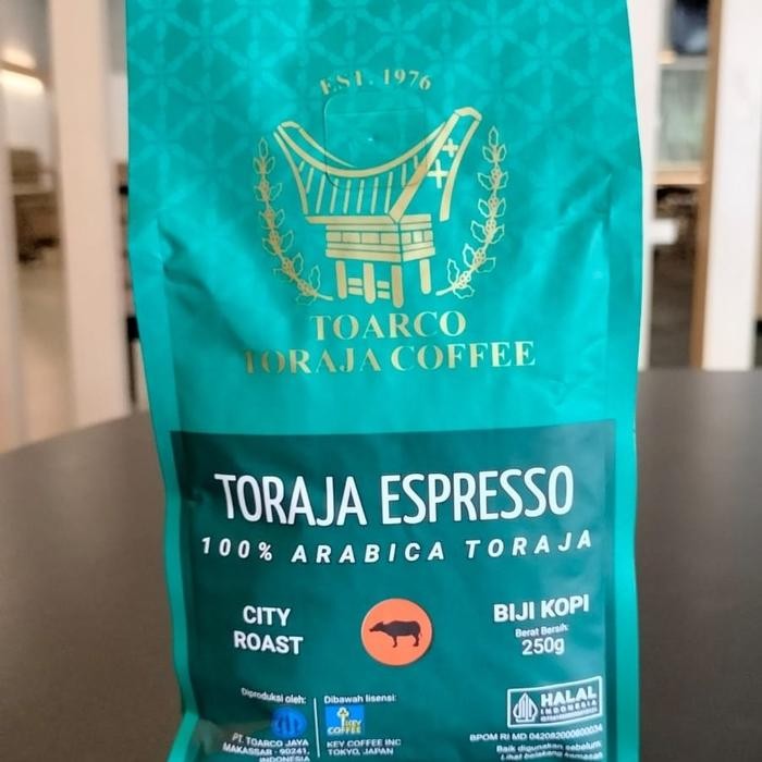

PROMO Kopi TOARCO Toraja Arabica Coffee ESPRESSO 250gr City Roast Medium Roast - Biji