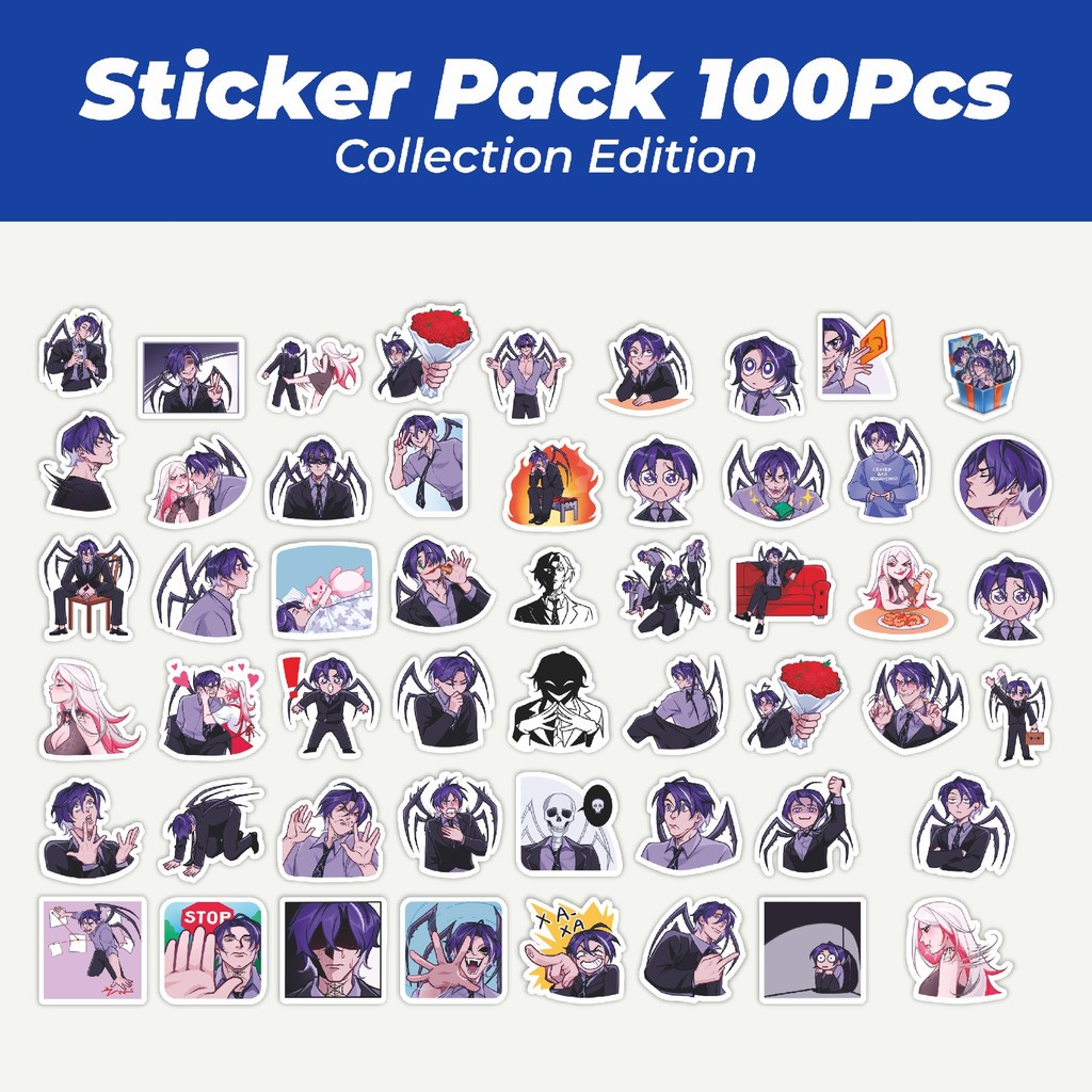 

Hot Funny Character Kato The Spider Lover Lucu Anti Air Stikers Berperekat Waterproof Sticker Decal Buat Motor Helm Buku Journal Koper Casing HP Laptop Botol Minum