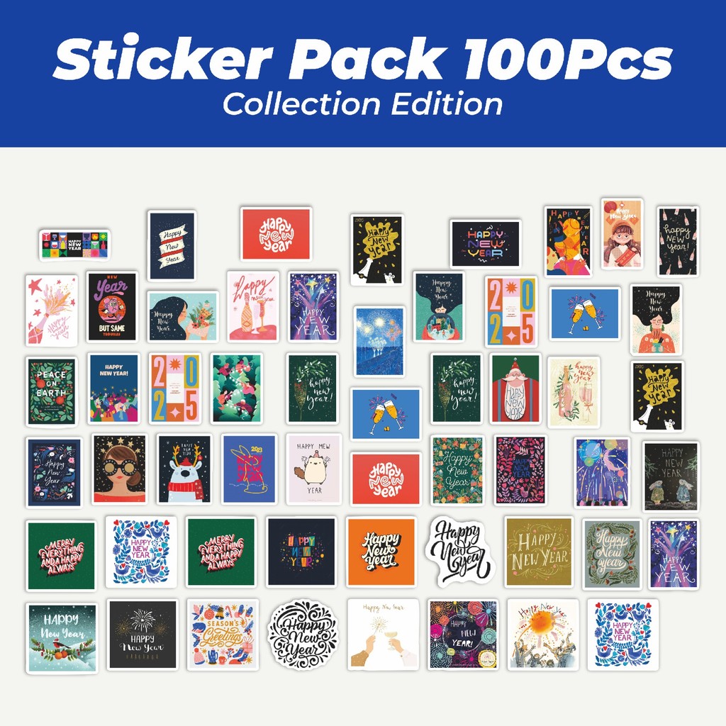 

Hot Stiker Tema New Year V1 Lucu Anti Air Stikers Berperekat Waterproof Sticker Decal Buat Motor Helm Buku Journal Koper Casing HP Laptop Botol Minum