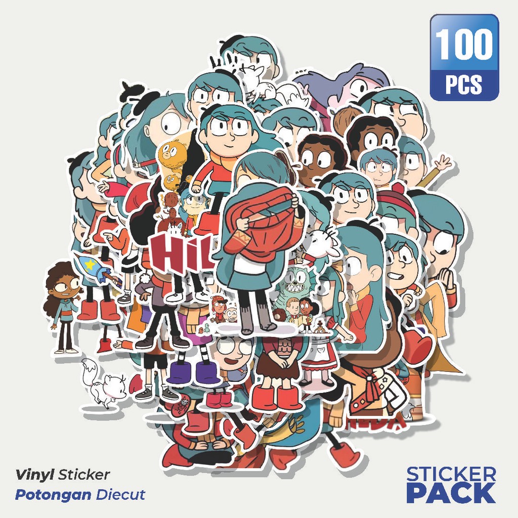 

MURAH 100 PCS Stiker Kartun Hilda Waterproof Aesthetic- Untuk Laptop, Motor, dan Helm - Paper Stationery Pack