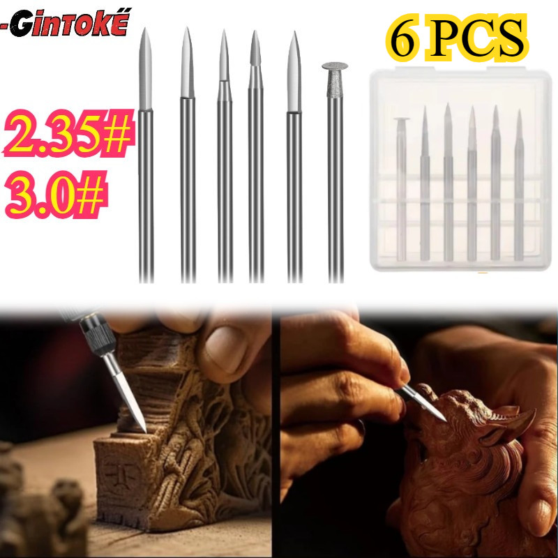 6PCS Mata Bor Kayu Kecil /Mata Bor Ukir Kayu 2,35MM 3MM Untuk Alat Putar Mata Bor Kayu Kecil Kualita