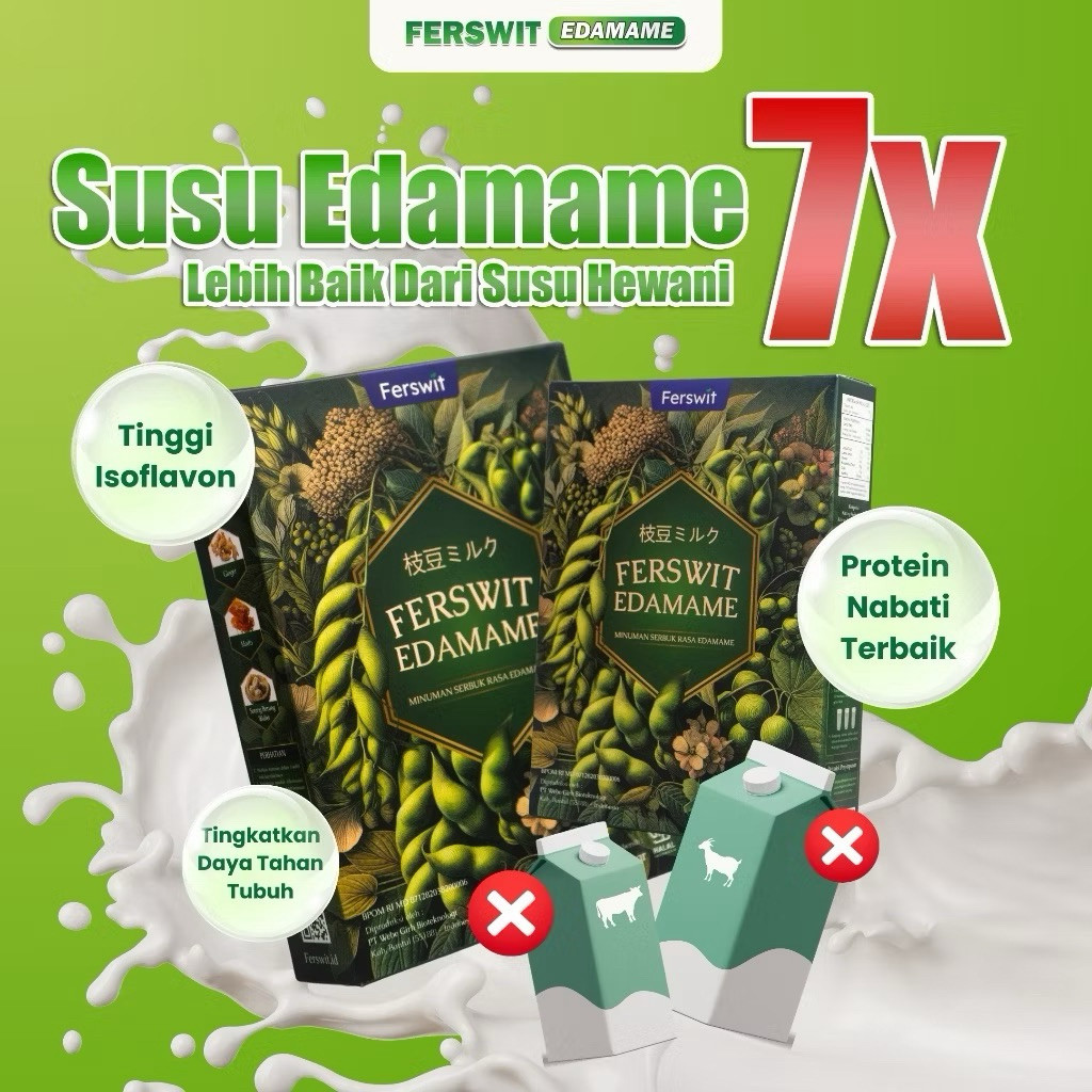 

Ferswit Susu Bubuk Edamame Jepang Murni Untuk Masalah Tulang & Nyeri Sendi, Asam Urat, Kolestrol, 100% Original