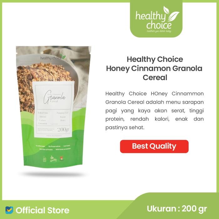 

PROMO! Healthy Choice Honey Cinnamon Granola Cereal 200gr